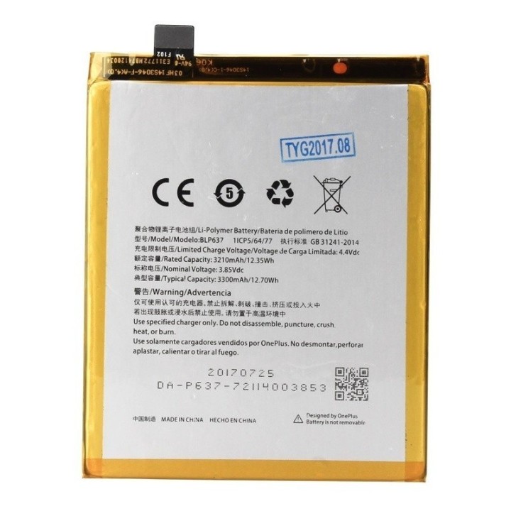 Bateria BLP637 Para One plus 5 / One Plus 5 / 1+5