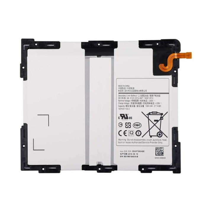 Batería EB-BT595ABE Para Samsung Galaxy Tab A 10.5 2018 / T590 / T595 De 7300mAh
