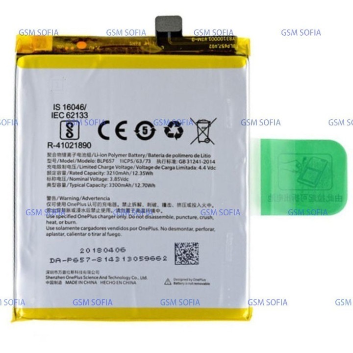Bateria BLP657 Para One Plus 6 / 1+6