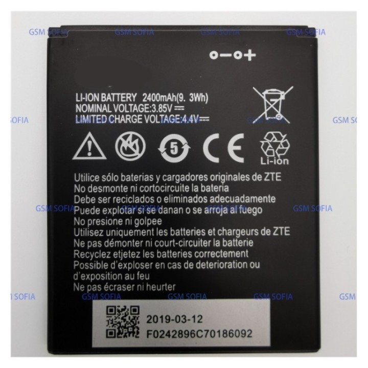 Bateria Li3824T44P4h716043 Para ZTE Blade A520, A603