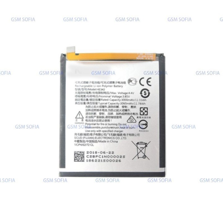 BATERIA HE342 PARA NOKIA 5.1/ NOKIA 6.1 PLUS / NOKIA X6 2018