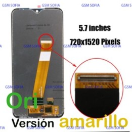 Pantalla Completa Original Sin Marco Para Samsung Galaxy A01 / A015 2020 version amarillo