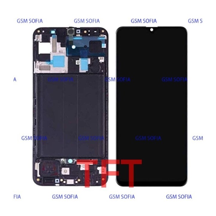 Pantalla completa Compatible TFT Con Marco Para Samsung Galaxy A50 / A505