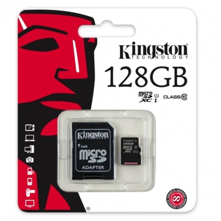 Tarjeta de memoria MicroSD 128 GB Kingston Clase 10