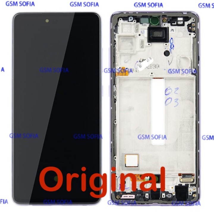 Pantalla Completa Original Con Marco Para Samsung Galaxy A52 / A525 / A52 5G / A526 - Violeta