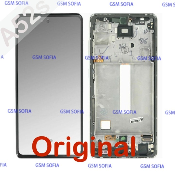 Pantalla completa original con marco para Samsung Galaxy A52S 5G / A528 - Plata
