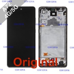 Pantalla Completa Original Con Marco Samsung Galaxy A72 4G A725 / A72 5G A726 - Negro