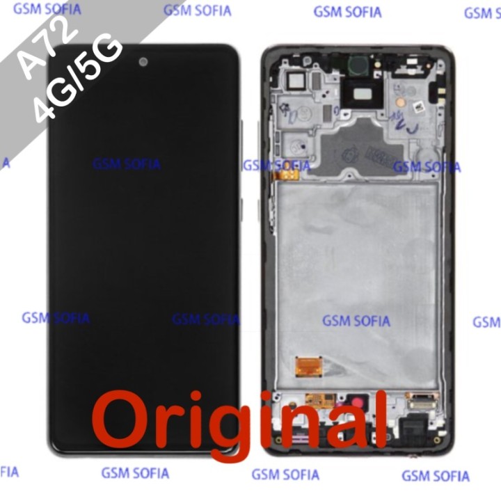 Pantalla Completa Original Con Marco Samsung Galaxy A72 4G A725 / A72 5G A726 - Negro