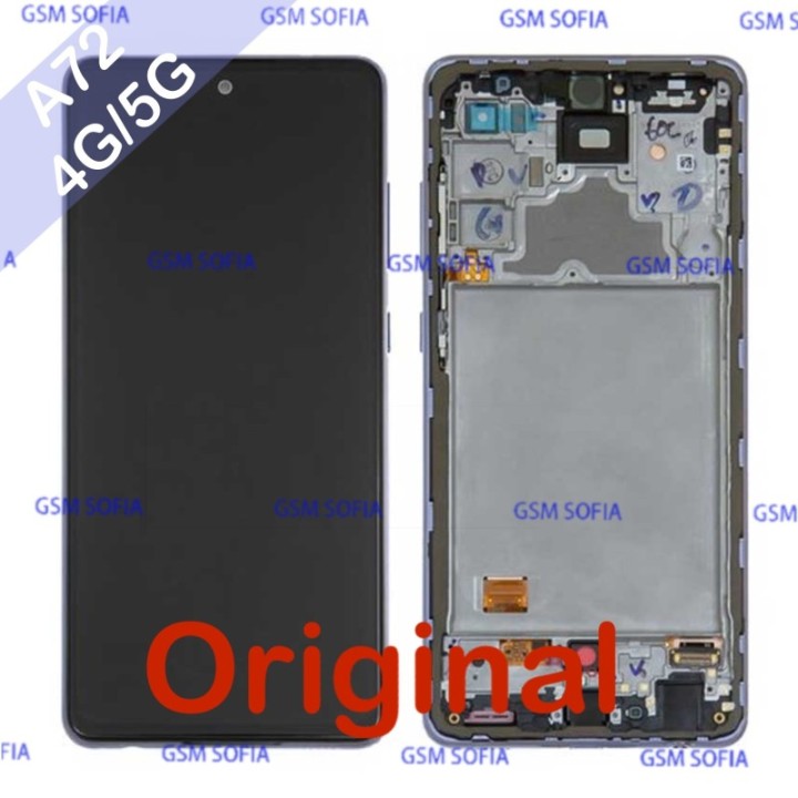 Pantalla Completa Original Con Marco Samsung Galaxy A72 4G A725 / A72 5G A726 - Violeta