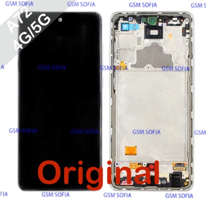 Pantalla Completa Original Con Marco Samsung Galaxy A72 4G A725 / A72 5G A726 - Plata