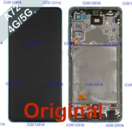 Pantalla Completa Original Con Marco Samsung Galaxy A72 4G A725 / A72 5G A726 -Azul