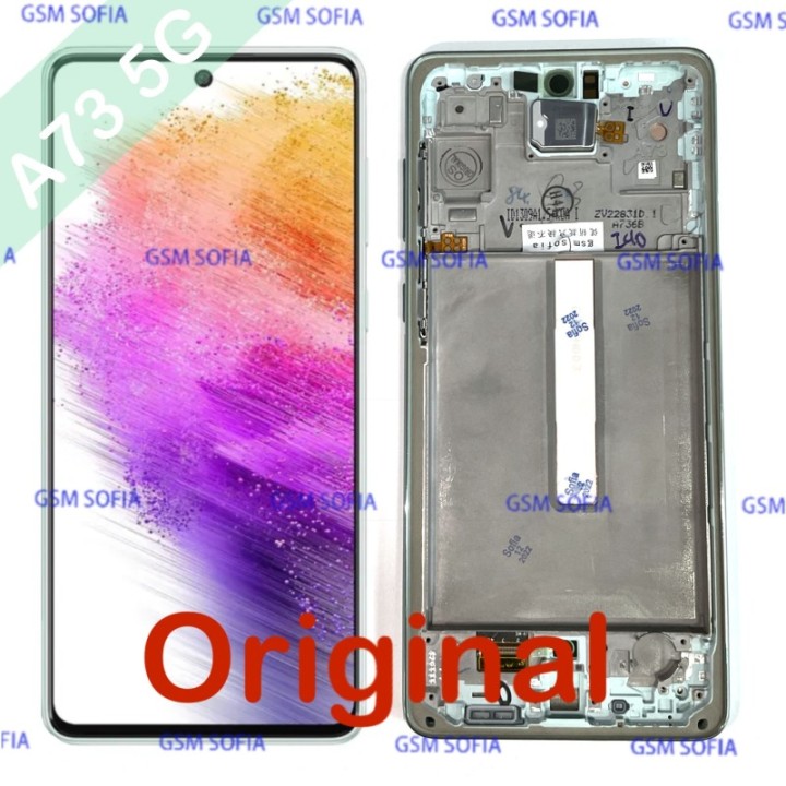 Pantalla completa original con marco para Samsung Galaxy A73 5G / A736 - Verde