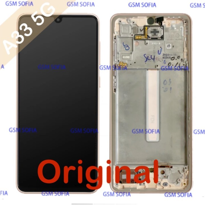 Pantalla Completa LCD Y Táctil Original Con Marco para Samsung Galaxy A33 5G A336B - Oro
