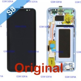 Pantalla completo original con marco para Samsung Galaxy S8 / G950 - Azul