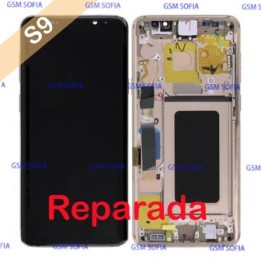 Pantalla Completa Original Reparada con marco Para Samsung Galaxy S9 / G960F - Oro