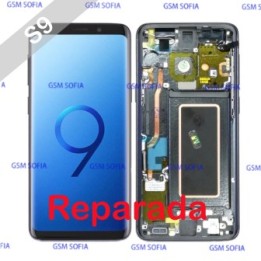 Pantalla Completa Original Reparada con marco Para Samsung Galaxy S9 / G960F - Plata
