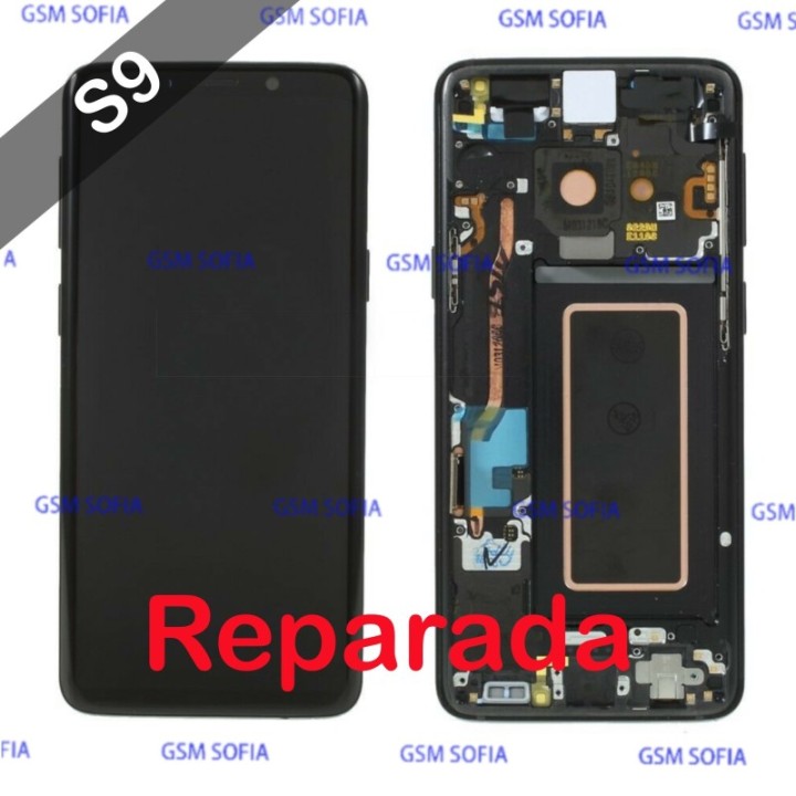 Pantalla Completa Original Reparada con marco Para Samsung Galaxy S9 / G960F - Negro