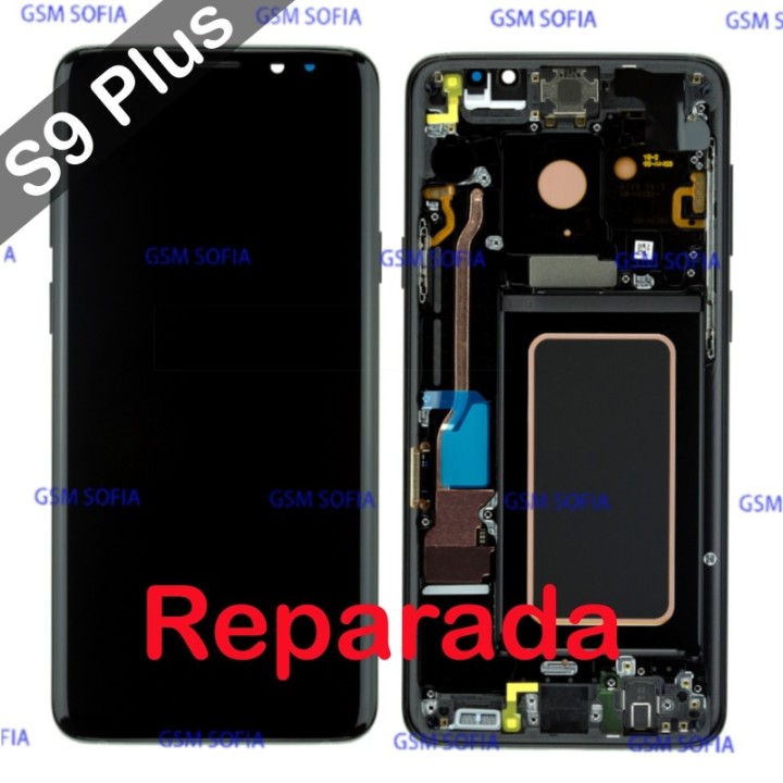 Pantalla completa original reparado con Marco para samsung Galaxy s9 plus / G965 - Negro