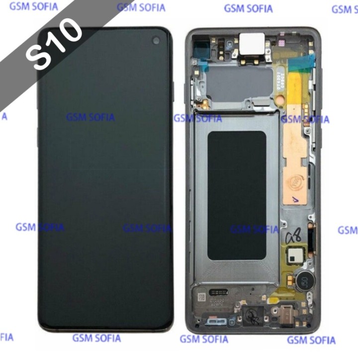 Pantalla Completa Con Marco Ori Para Samsung Galaxy S10 / G973 - Negro