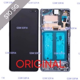 Pantalla Completa Con Marco Original Para SAMSUNG GALAXY S10 5G / G977F - PLATA