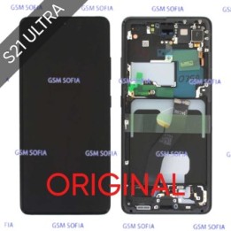 Pantalla completa original con marco para Samsung Galaxy s21  ultra / G998 - Negro