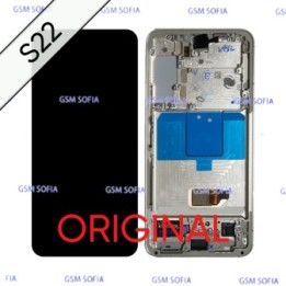 Pantalla Completa Original Con Marco Para Samsung Galaxy S22 5G / S901 - Plata