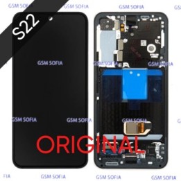 Pantalla Completa Original Con Marco Para Samsung Galaxy S22 5G / S901 - Negro