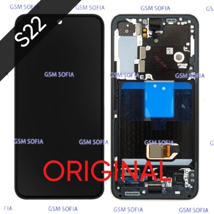 Pantalla Completa Original Con Marco Para Samsung Galaxy S22 5G / S901 - Negro