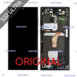 Pantalla Completa Original Con Marco Para Samsung Galaxy S22 Ultra 5G / S908 - Negro