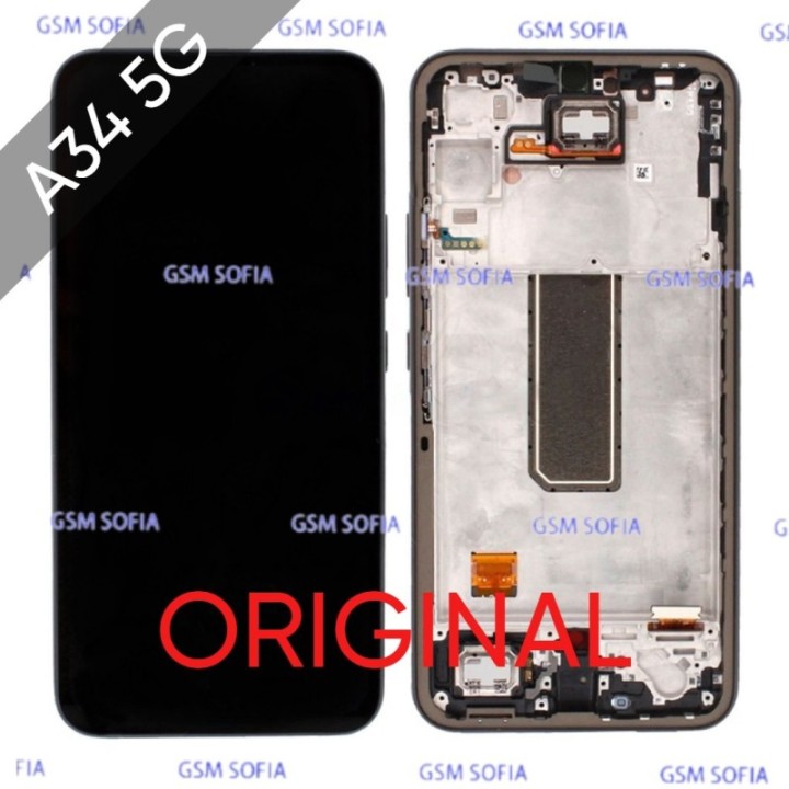 Pantalla Completa Original con marco para Samsung Galaxy A34 5G / A346 - Negro