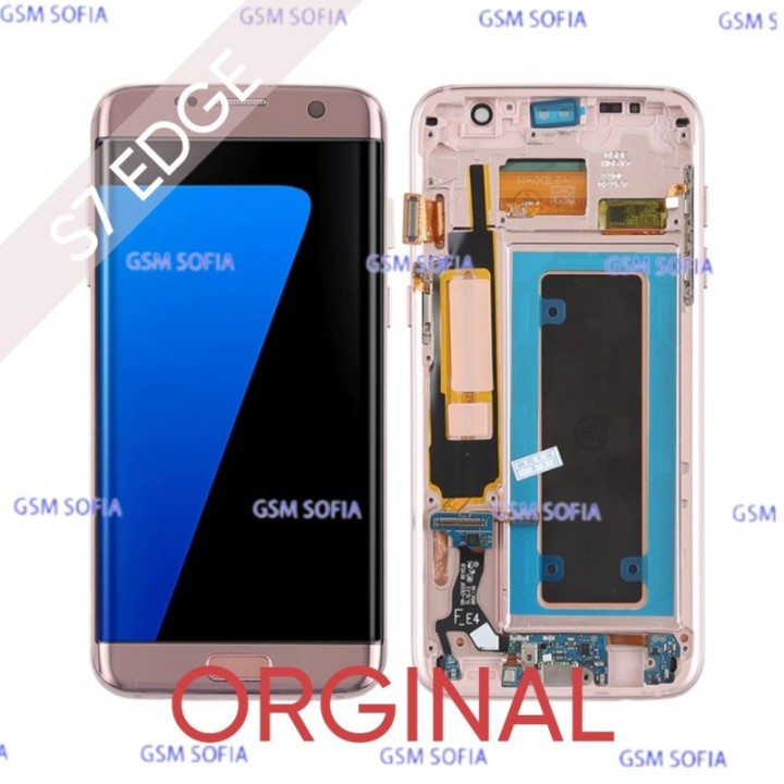 Pantalla Completa Original con marco para Samsung Galaxy S7 Edge / G935 - Rosa