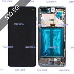 Pantalla Completa Con Marco Ori  Para SAMSUNG GALAXY S10 5G / G977F - NEGRO