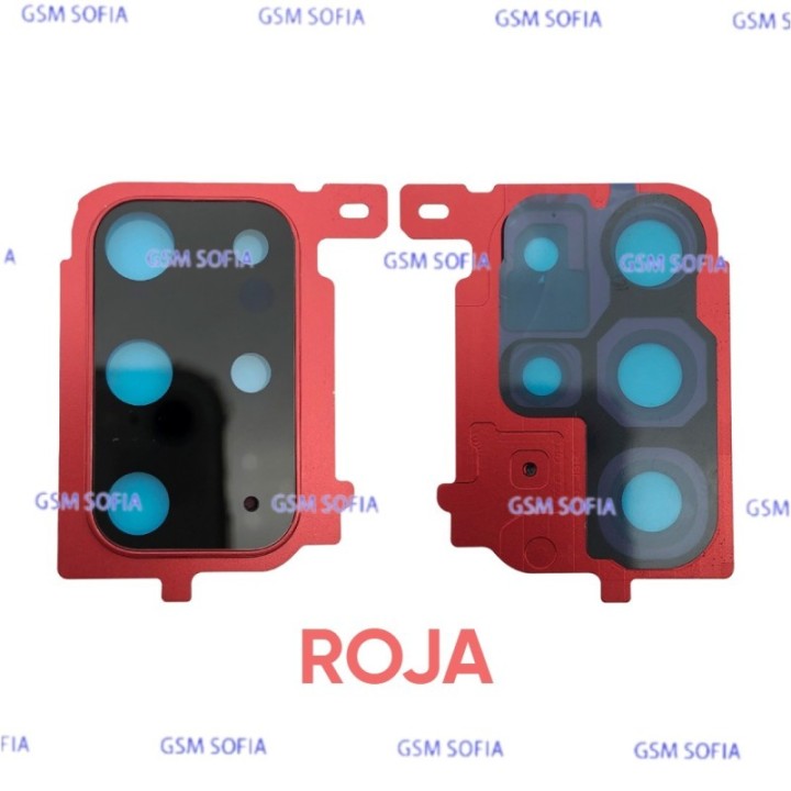 Lentes con embellecedor para Samsung Galaxy S20 plus /G985 - Roja