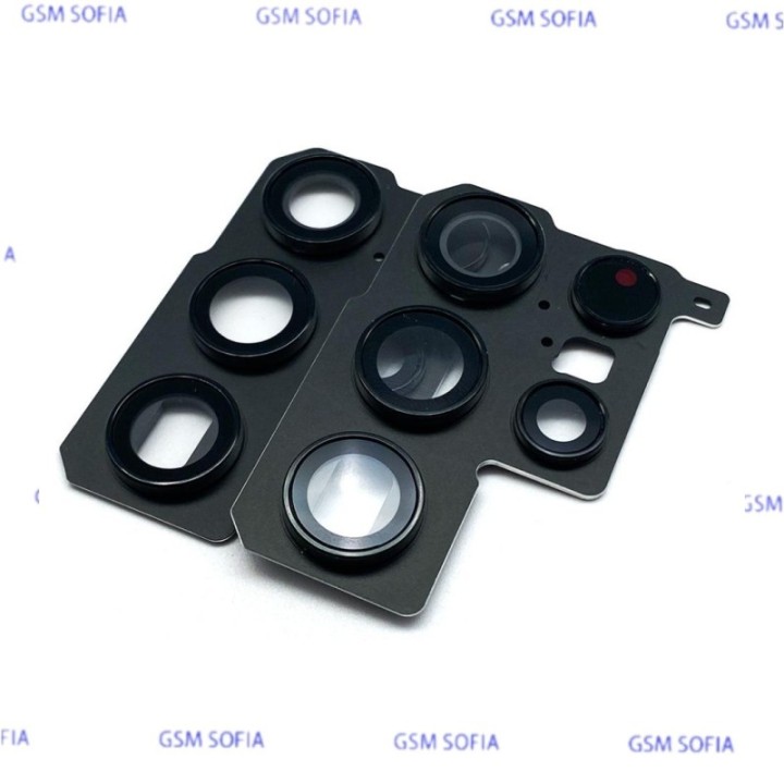 Lentes con embellecedor para Samsung Galaxy S22 Ultra / S908B - Negro