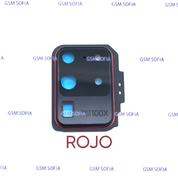Lentes con embellecedor para Samsung Galaxy S20 Ultra /G988 - Roja