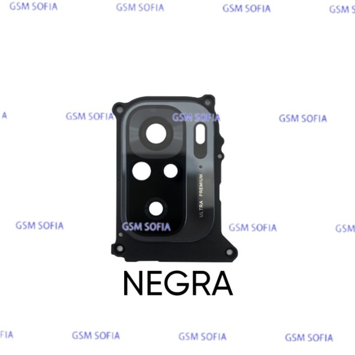 Lentes con embellecedor para Redmi Note 10S / M2101K7BG / Redmi Note 10 4G M2101K7AI  - Negro
