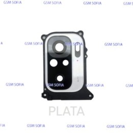 Lentes con embellecedor para Redmi Note 10S / M2101K7BG / Redmi Note 10 4G M2101K7AI  - Plata