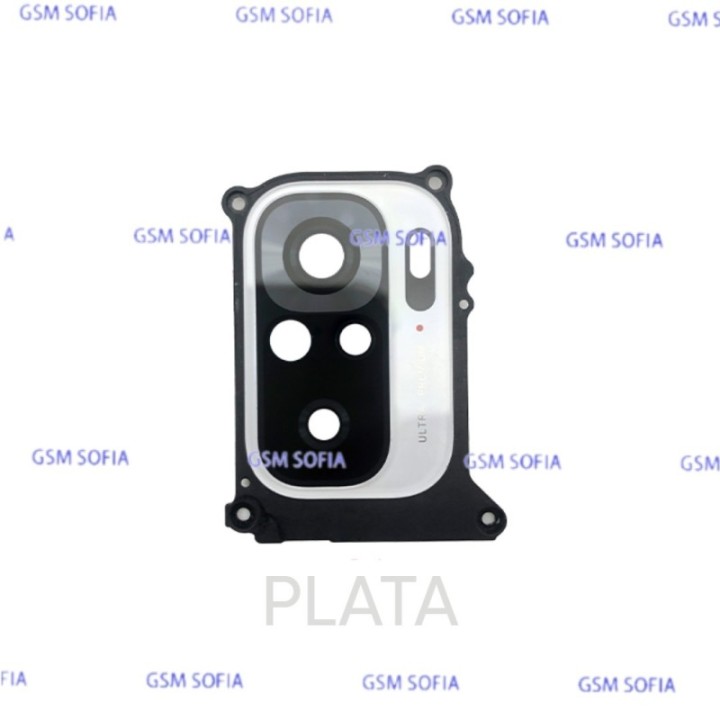 Lentes con embellecedor para Redmi Note 10S / M2101K7BG / Redmi Note 10 4G M2101K7AI  - Plata