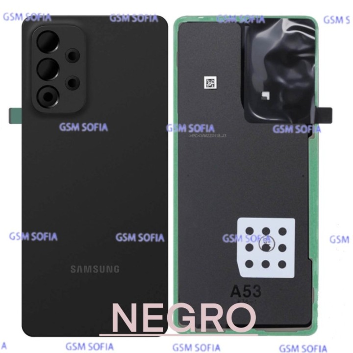 Tapa trasera con lente para Samsung Galaxy A53 5G / A536 - Negro