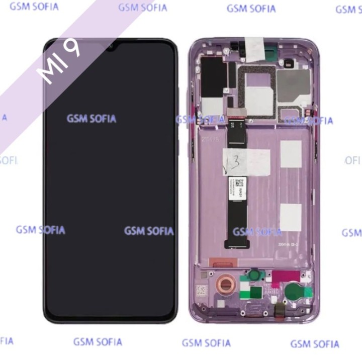 Pantalla completa ori con marco para Xiaomi Mi 9  - Lila