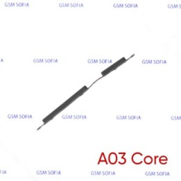 Pulsador de botones laterales Para Samsung Galaxy A03 Core - Negro