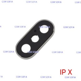 Embellecedor o marco de lente Para IPhone X  - Plata