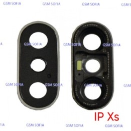 Embellecedor o marco de lente Para IPhone Xs  - Plata