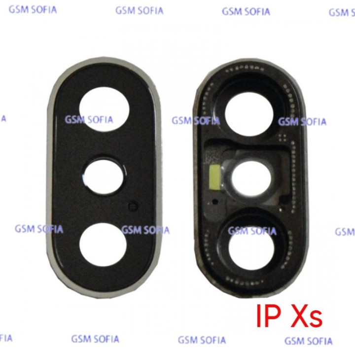 Embellecedor o marco de lente Para IPhone Xs  - Plata