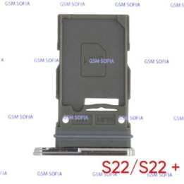 Bandeja Sim+Micro SD  para Samsung Galaxy S22 S901 / S22 Plus S906 - Plata