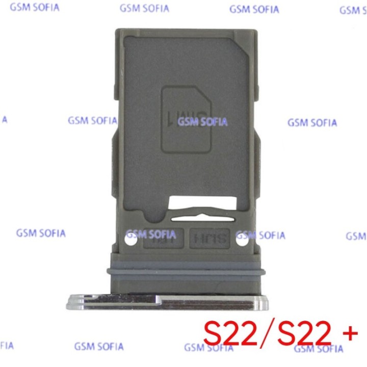 Bandeja Sim+Micro SD  para Samsung Galaxy S22 S901 / S22 Plus S906 - Plata