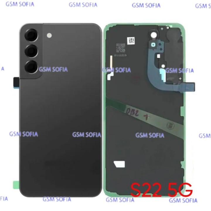 Tapa trasera con lente para Samsung Galaxy S22 / S901 - Negro