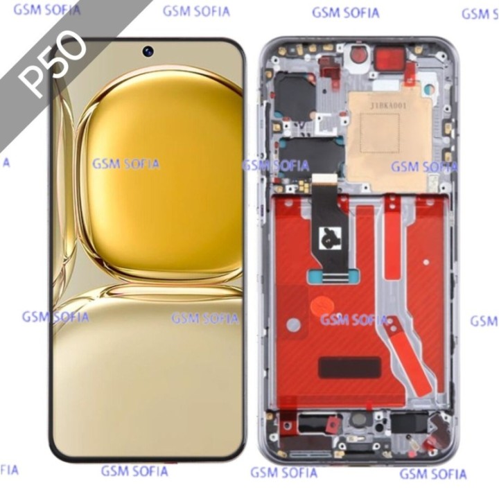 Pantalla Completa original con marco para Huawei P50 - Negro