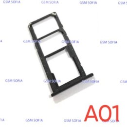 Bandeja Sim+Micro SD Para Samsung Galaxy A01 / A015 - Negro