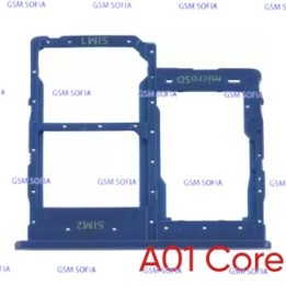 Bandeja Sim+Micro SD Para Samsung Galaxy A01 Core / A013 - Azul